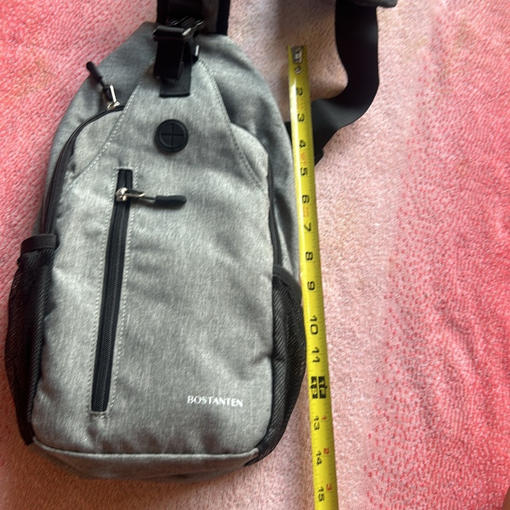 Bostanten Gray and Black Sling Backpack - Picture 8 of 9